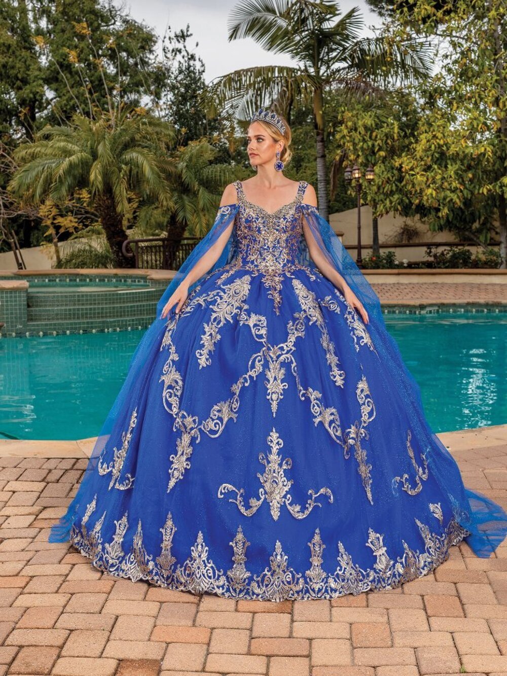 NEW ROYAL-BLUE Evening Gown Floor Length Formal Elegant Stunning 1651